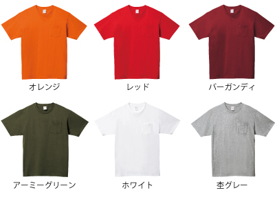00109PCTヘビーポケットTシャツ＿カラー